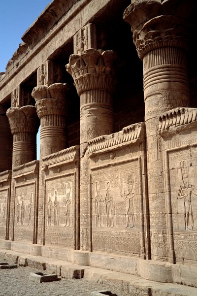 Architettura egizia: vista del Tempio di Hathor a Dendera da Egyptian Ptolemaic Period