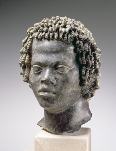 Testa di un uomo nero, fine II secolo a.C. da Egyptian Ptolemaic Period