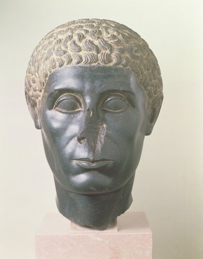 La Testa Nera di Brooklyn, possibilmente da Mitrahineh, Tardo Periodo Tolemaico da Egyptian Ptolemaic Period