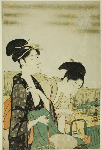 Osservazione della luna da Eishōsai Chōki