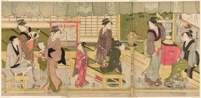 La stanza anteriore del Naniwaya (Naniwaya misesaki) da Eishōsai Chōki