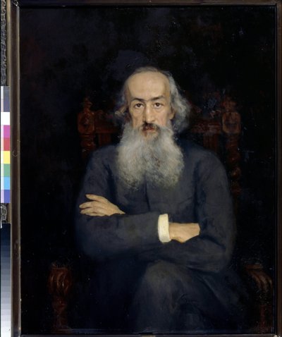 Ritratto dello storico Constantin Bestoujev Rioumine (1829-1897) da Ekaterina Sergeevna Zarudnaya Kavos