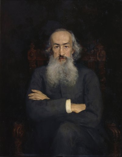 Ritratto dello storico Konstantin Nikolayevich Bestuzhev-Ryumin 1829-1897, 1889 da Ekaterina Sergeevna Zarudnaya Kavos