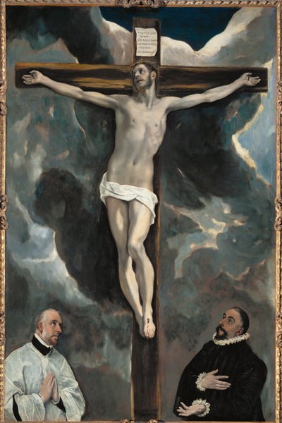 Cristo in croce e due donatori - ... da El (1541 1614) Greco