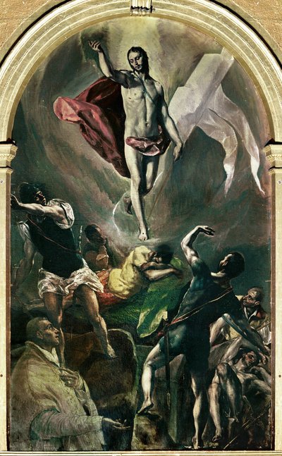 Resurrezione (dipinto su tela) da El (1541-1614) Greco