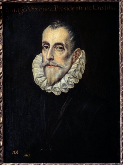 Ritratto di Rodrigue Vazquez, Presidente del Consiglio delle Finanze e Castiglia da El Greco