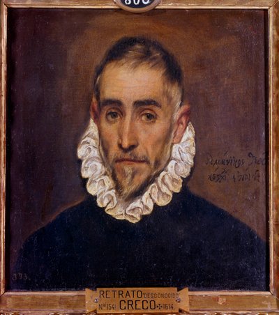 Ritratto di un gentiluomo. Dipinto di Domenikos Theotokopoulos detto El Greco (1604). Madrid, Museo del Prado da El Greco
