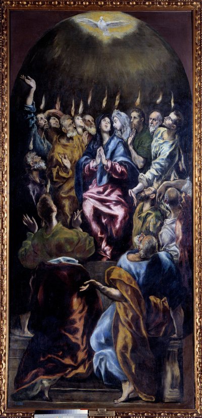 La Pentecoste, dipinto di Domenikos Theotokopoulos detto El Greco (1541-1614) XVII secolo. Madrid, Museo del Prado da El Greco