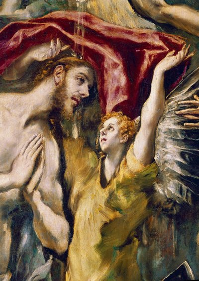 Il battesimo di Cristo (dettaglio) da El Greco