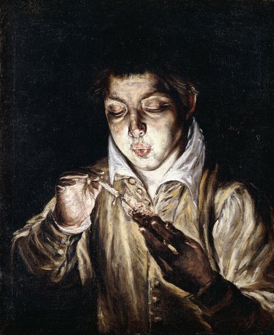 Un Ragazzo che Accende una Candela da El Greco
