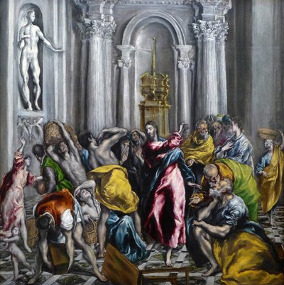 Cristo scaccia i mercanti dal tempio da El Greco