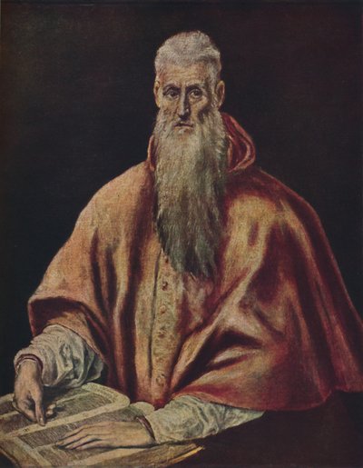 San Girolamo come cardinale, c1590-1600, 1938 da El Greco