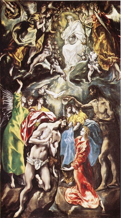 Il Battesimo di Cristo da El Greco
