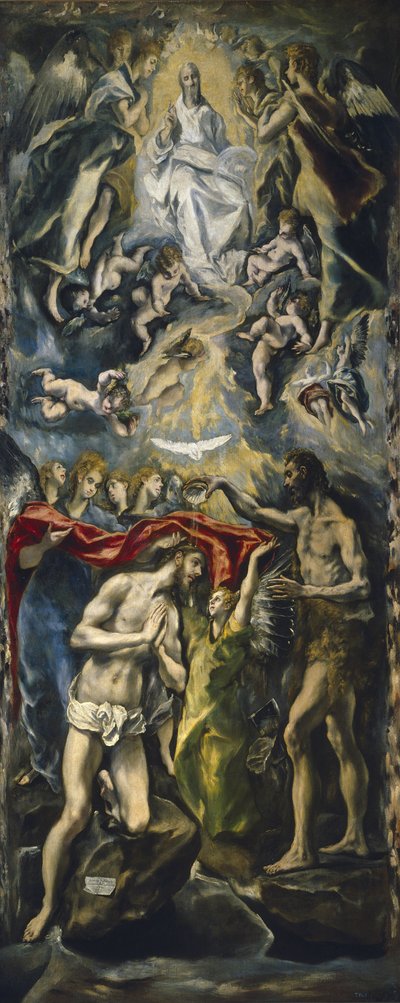 Il battesimo di Cristo, 1597-1600 da El Greco