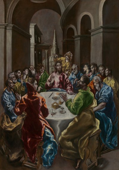 Il banchetto nella casa di Simone, 1608-14 da El Greco