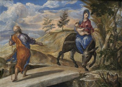 La fuga in Egitto, c. 1570 da El Greco