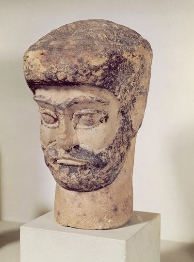 Testa di un uomo con perline, c.1800 a.C. da Elamite