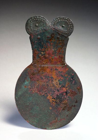 Specchio, da Marlik, nord-ovest Iran, c.1400 a.C. (bronzo) da Elamite