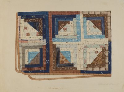 Trapunta di capanna di tronchi da Elbert S. Mowery