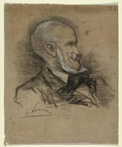 Ritratto caricaturale del pittore Johannes Bosboom (1817-1891) da Elchanon Verveer