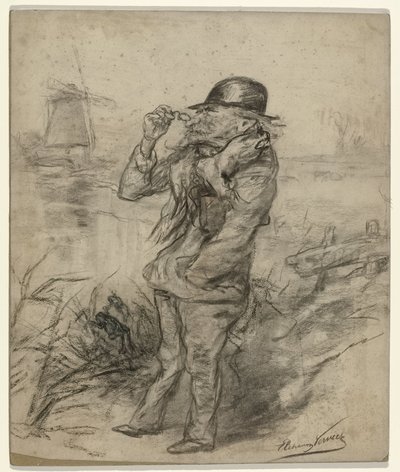 Caricatura del pittore Paul Gabriel da Elchanon Verveer