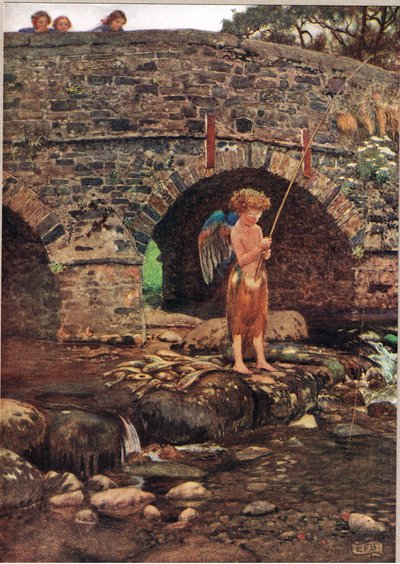 Un bambino cieco, illustrazione da 