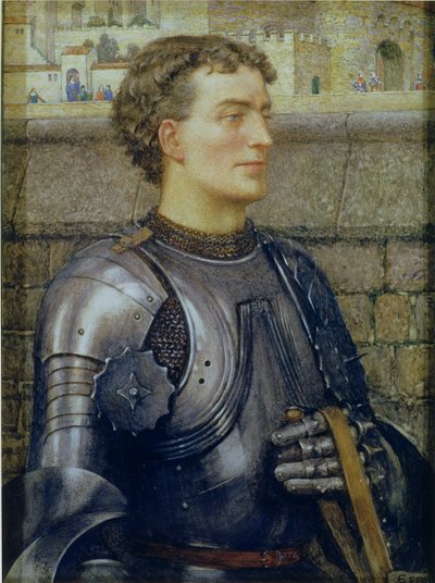 Un cavaliere in armatura da Eleanor Fortescue Brickdale