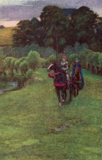 Enid cavalcavano così lentamente e sembravano così pallidi da Eleanor Fortescue Brickdale