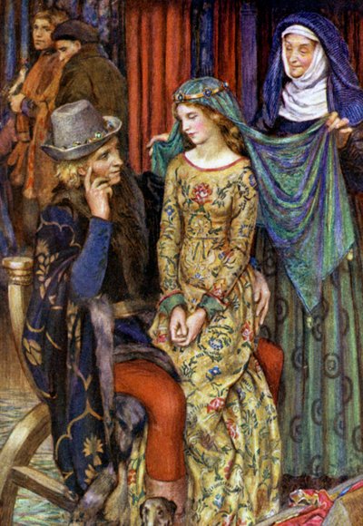 Illustrazione per Idylls Of The King di Alfred Lord Tennyson da Eleanor Fortescue Brickdale