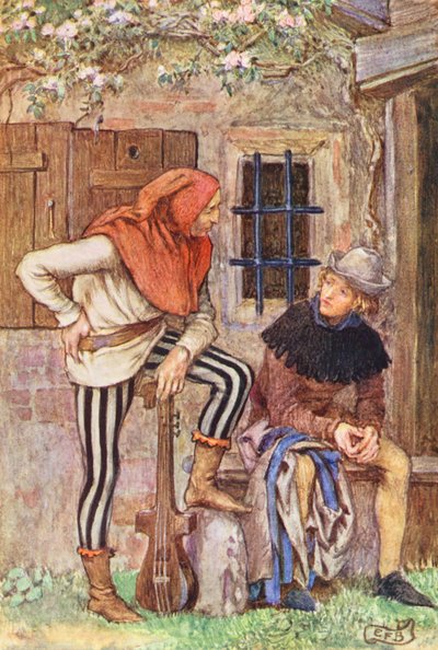 Illustrazione per La raccolta di Fratello Hilarius di Michael Fairless (litografia a colori) da Eleanor Fortescue Brickdale