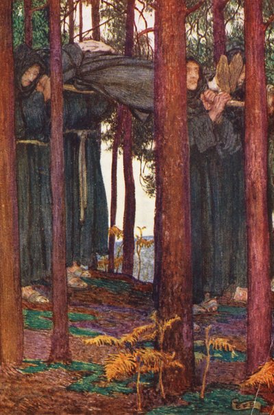 Illustrazione per The Gathering of Brother Hilarius di Michael Fairless da Eleanor Fortescue Brickdale