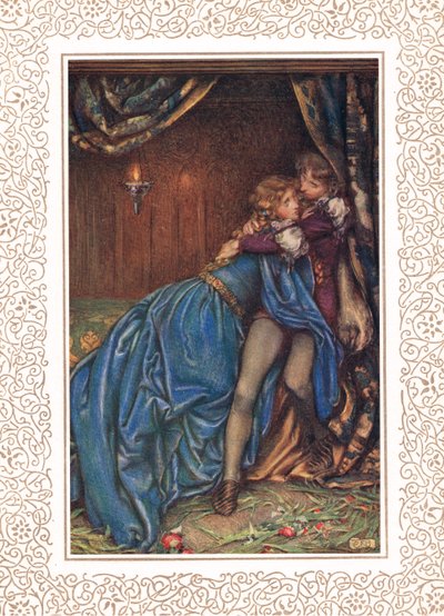 Lancillotto e Ginevra insieme, illustrazione da 
