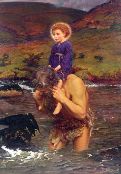 San Cristoforo che porta il Bambino Gesù da Eleanor Fortescue Brickdale