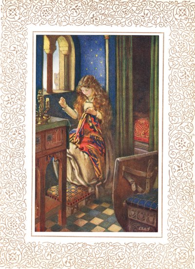 La Dama di Shalott, illustrazione da 
