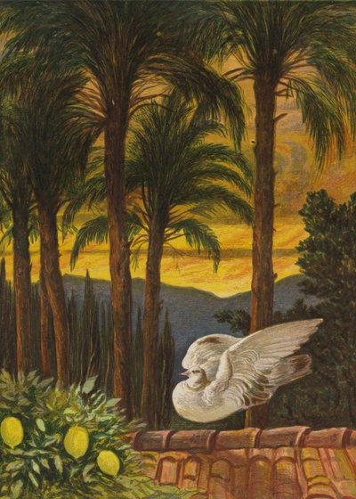 Il giardino delle antiche palme (litografia a colori) da Eleanor Fortescue Brickdale