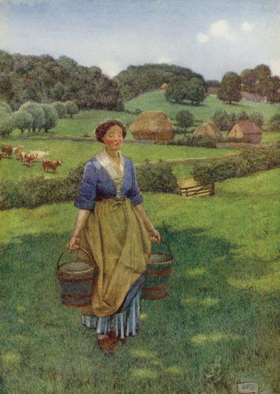 Il cui marrone ha una grazia più bella di qualsiasi volto dipinto che io conosca Hyde Park possa mostrare da Eleanor Fortescue Brickdale