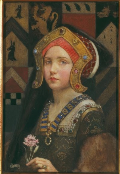 Testa di una ragazza Tudor da Eleanor Fortescue Brickdale