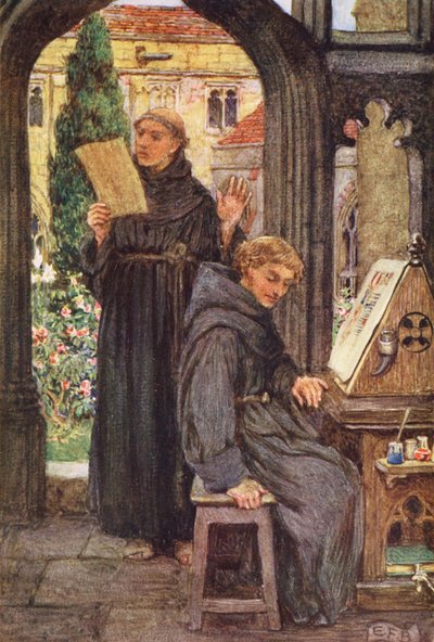 Illustrazione per La raccolta di Fratello Hilarius di Michael Fairless (litografia a colori) da Eleanor Fortescue Brickdale