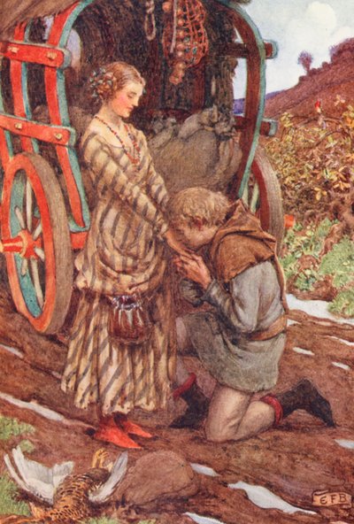 Illustrazione per The Gathering of Brother Hilarius di Michael Fairless da Eleanor Fortescue Brickdale