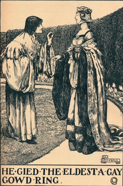 Illustrazione per Le due sorelle di Binnorie, c1900 da Eleanor Fortescue Brickdale