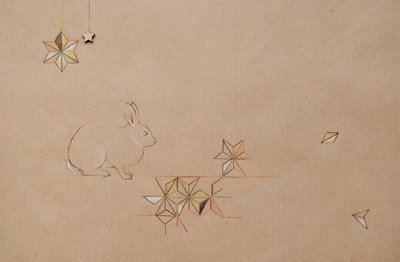 Scatter, 2014 (matita e tecnica mista su carta) da Eleanor Grafton