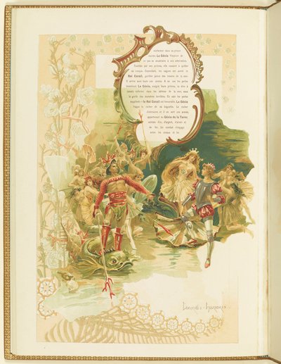 Programma per il balletto La Perle di Marius Petipa e Riccardo Drigo, 1896 da Elena Petrovna Samokish Sudkovskaya