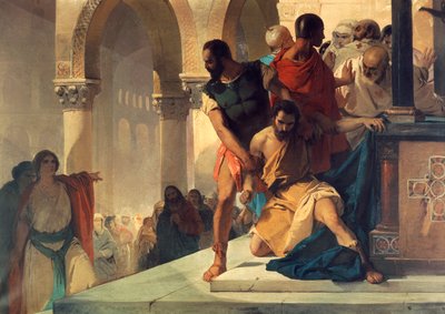 Fazio trascinato dal tempio di Santa Sofia a Costantinopoli, di Eleuterio Pagliano da Eleuterio Pagliano