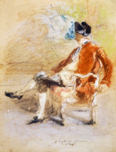 Figura in costume del XVIII secolo, c.1890 da Eleuterio Pagliano