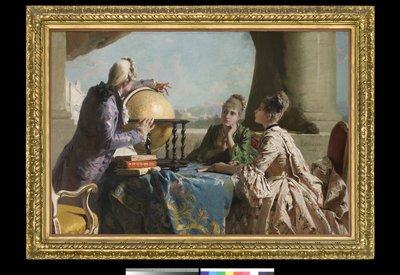 La lezione di geografia, 1880 da Eleuterio Pagliano