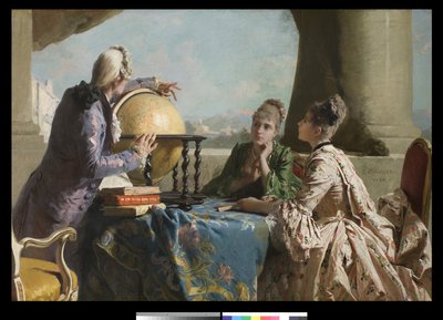La lezione di geografia, 1880 da Eleuterio Pagliano