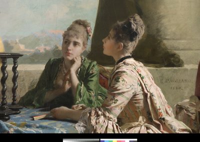 La Lezione di Geografia, 1880 da Eleuterio Pagliano