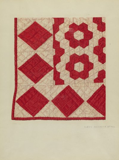 Trapunta patchwork da Elgin Moncure Styll