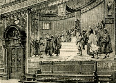 Gli affreschi della Grande Sala nel Palazzo dei Barnabiti, di Elia Bonci (1866-1953), Macerata, Marche, Italia da Elia Bonci
