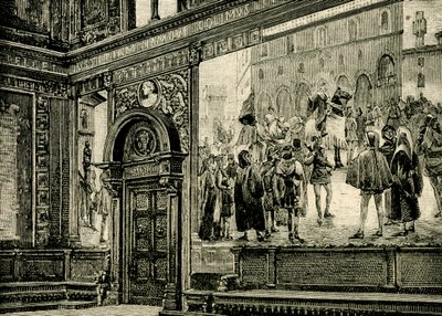 Gli affreschi della Grande Sala nel Palazzo dei Barnabiti, di Elia Bonci (1866-1953), Macerata, Marche, Italia da Elia Bonci